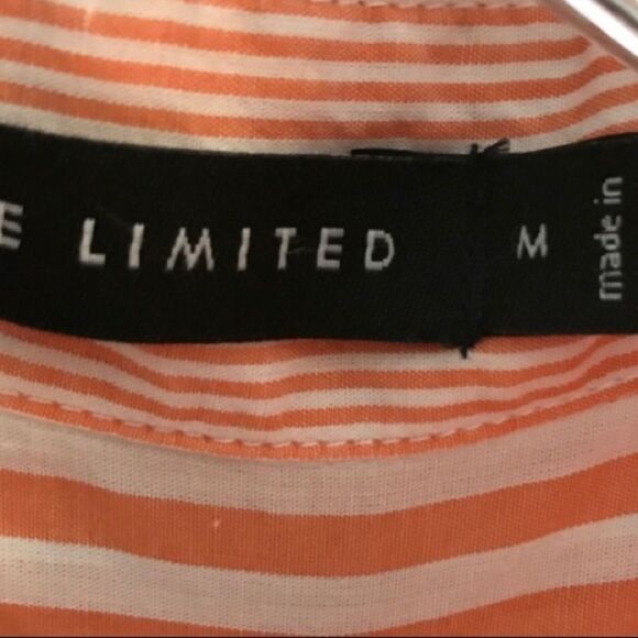 The Limited Blouse Peach and. White Medium - Picture 3 of 5